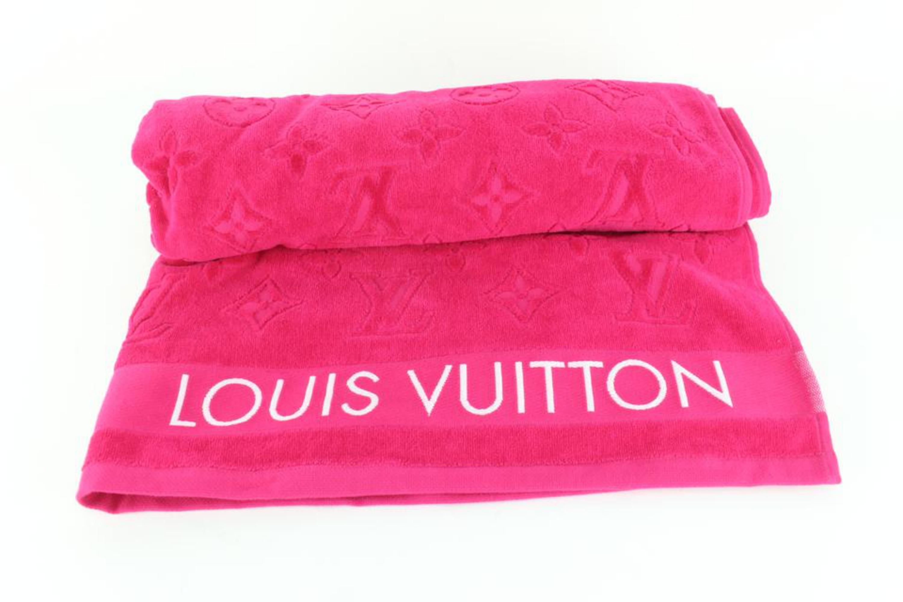 Louis Vuitton Hot Pink Fuchsia LVacation Monogram Beach Towel 56LK55S 4