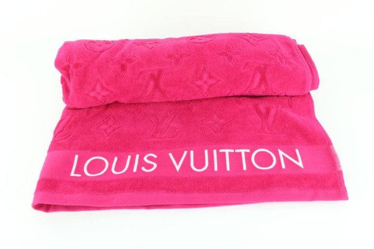 Louis Vuitton M77514 LVacation Beach Towel Pink RARE New In Box With Tags