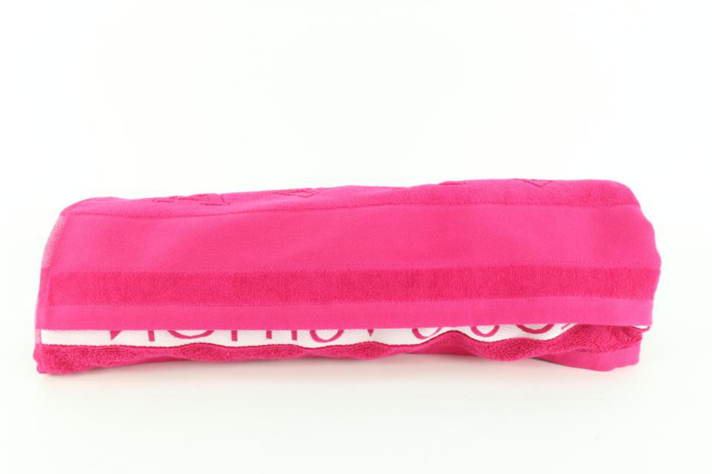 Louis Vuitton Hot Pink Fuchsia LVacation Monogram Beach Towel 56LK55S 5