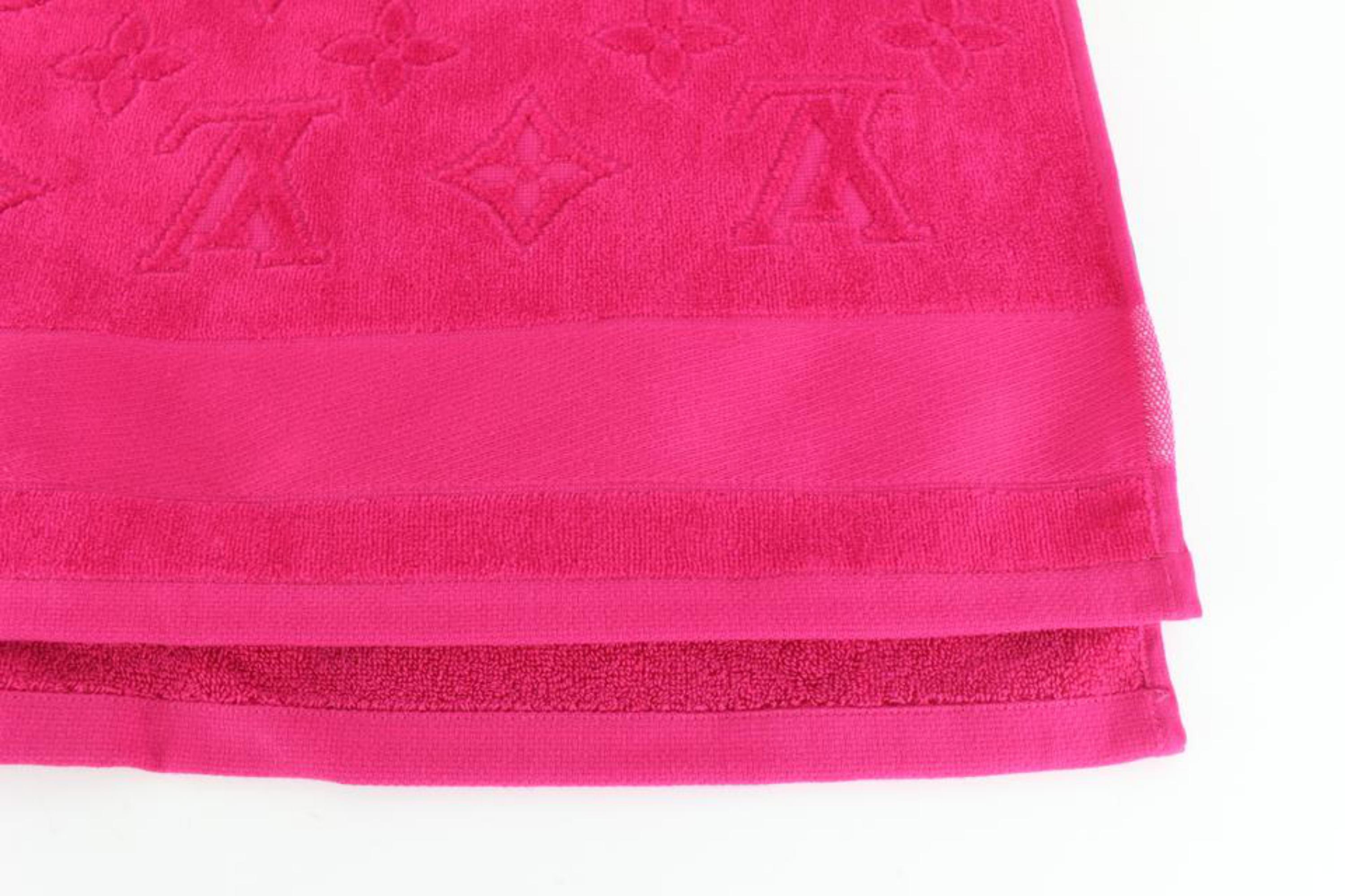 Louis Vuitton Hot Pink Fuchsia LVacation Monogram Beach Towel 56LK55S