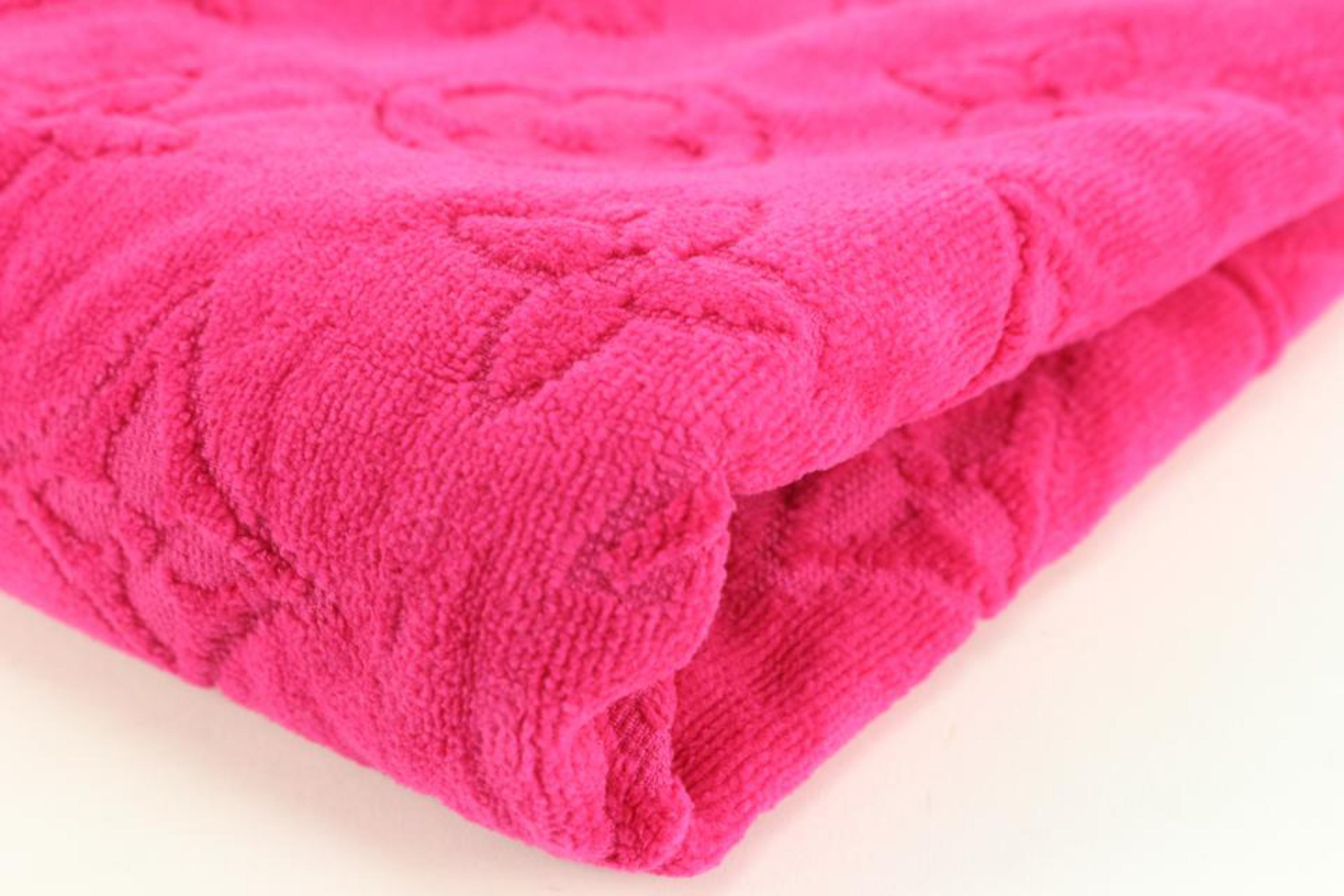 Louis Vuitton Hot Pink Fuchsia LVacation Monogram Beach Towel 56LK55S 1