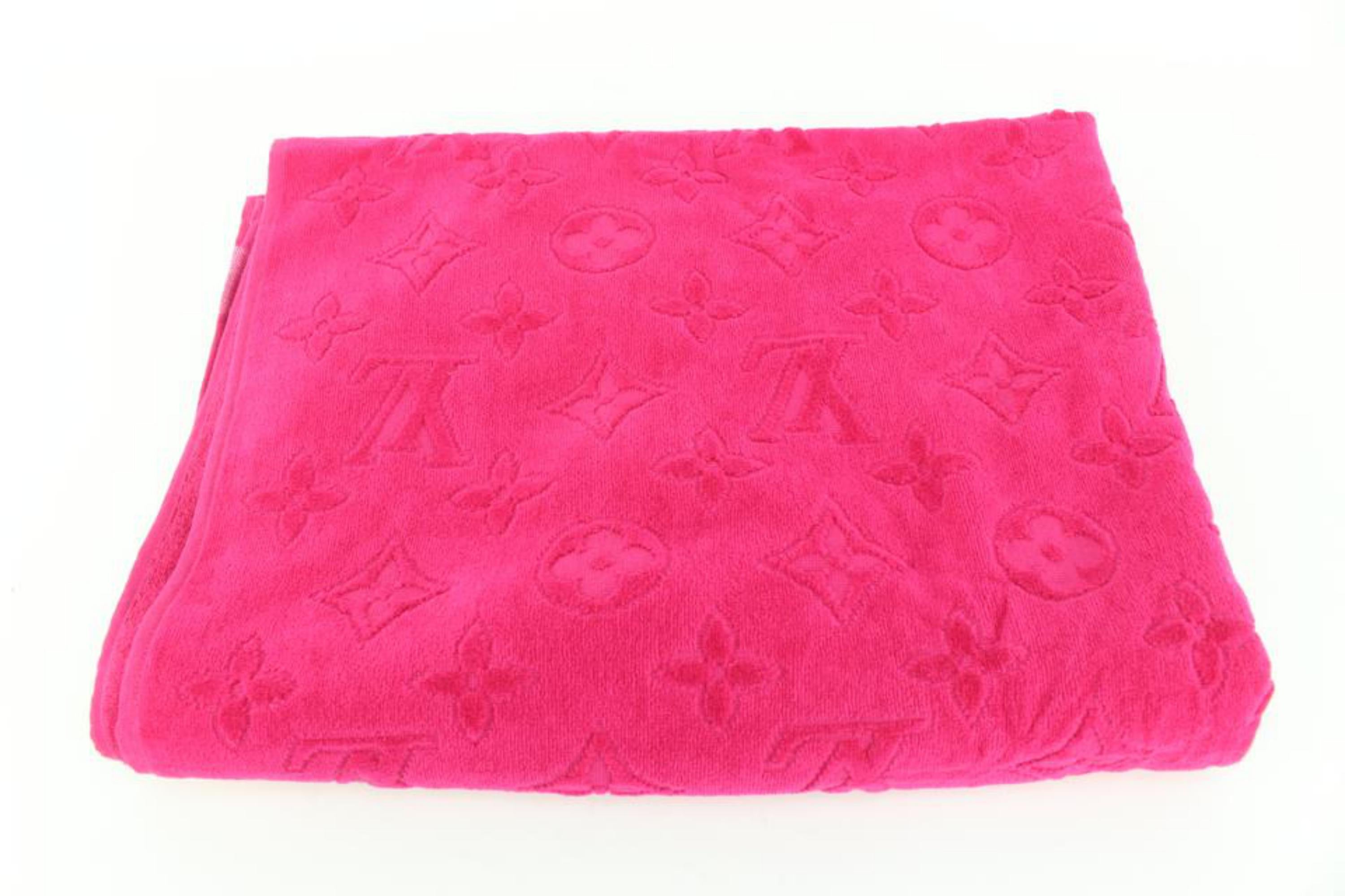 Louis Vuitton Hot Pink Fuchsia LVacation Monogram Beach Towel 56LK55S 2