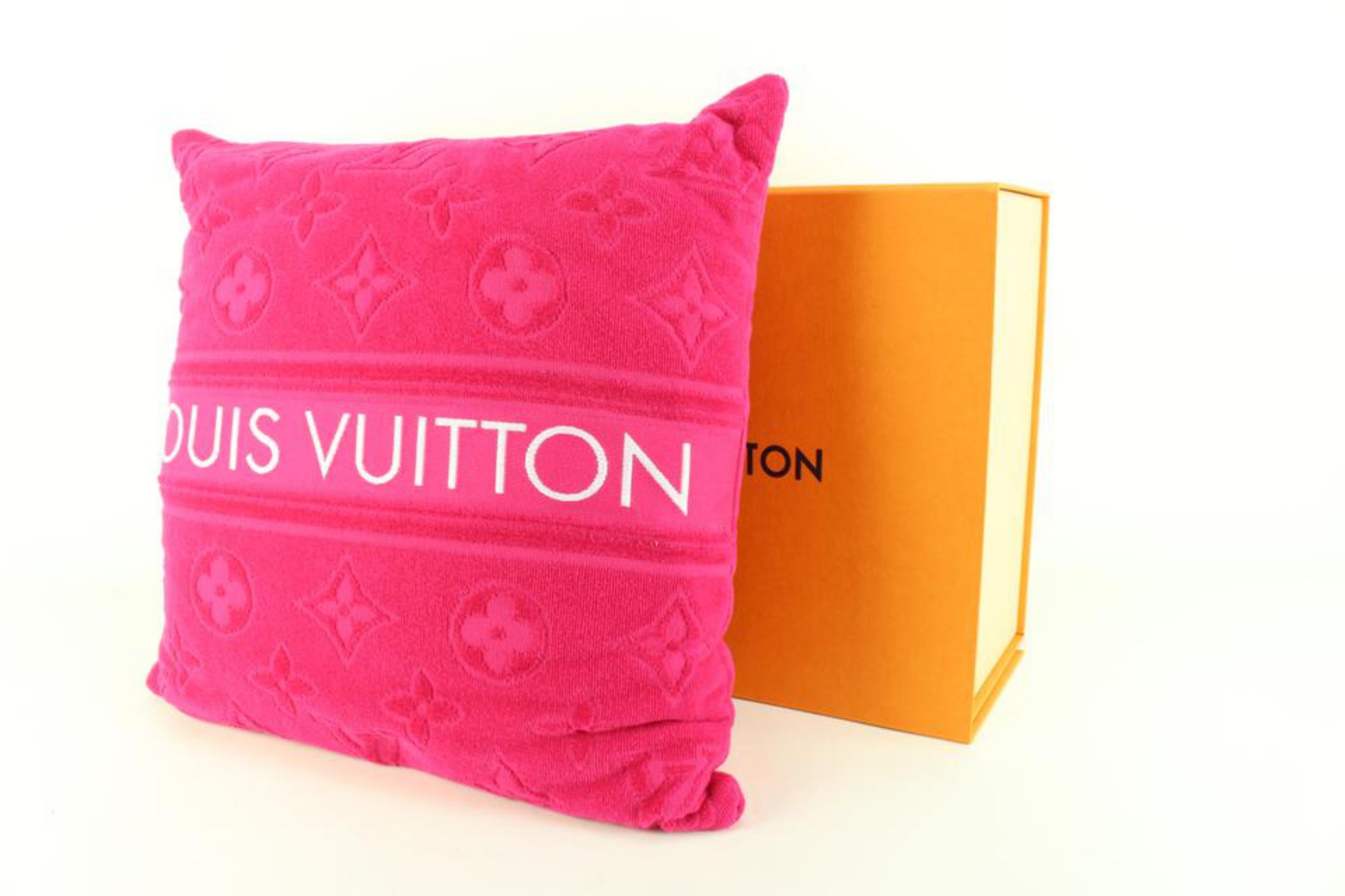 Louis Vuitton Hot Pink LVacation Fuchsia Monogram Beach Pillow 57lz55s 8