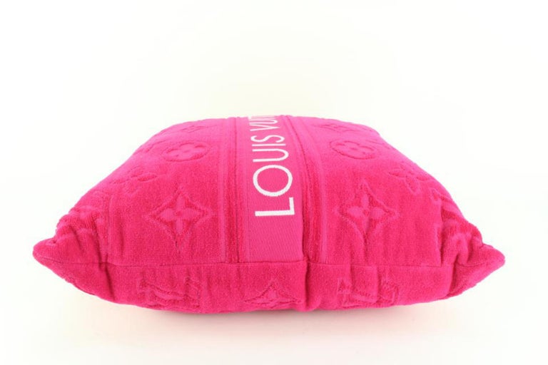 Louis Vuitton pink Cotton Beach Cushion (47cm x 47cm)