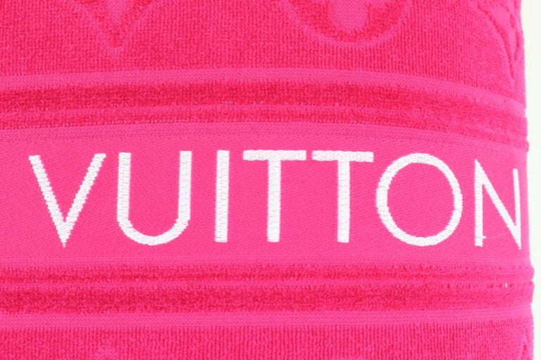 Louis Vuitton Hot Pink LVacation Fuchsia Monogram Beach Pillow