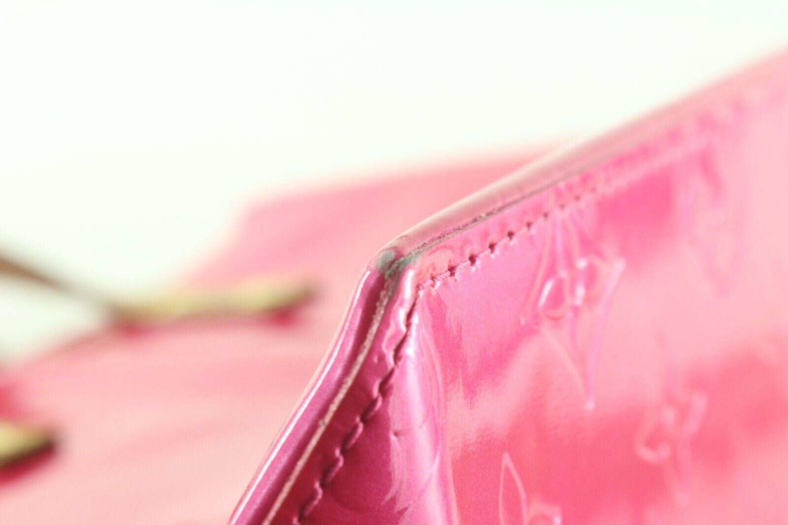 Louis Vuitton Hot Pink Monogram Vernis Rose Pop Reade Tote PM 5LK727K 4
