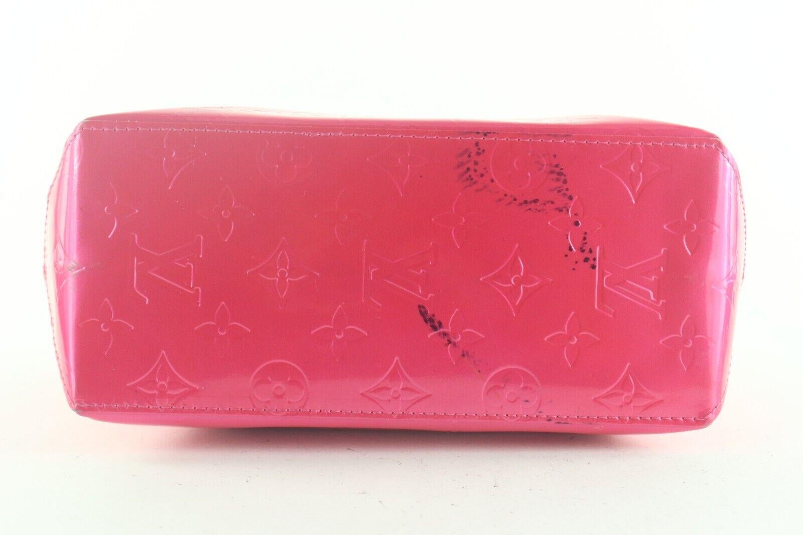 Louis Vuitton Hot Pink Monogram Vernis Rose Pop Reade Tote PM 5LK727K 5