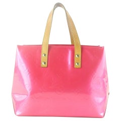 Louis Vuitton Hot Pink Monogram Vernis Rose Pop Reade Tote PM 5LK727K