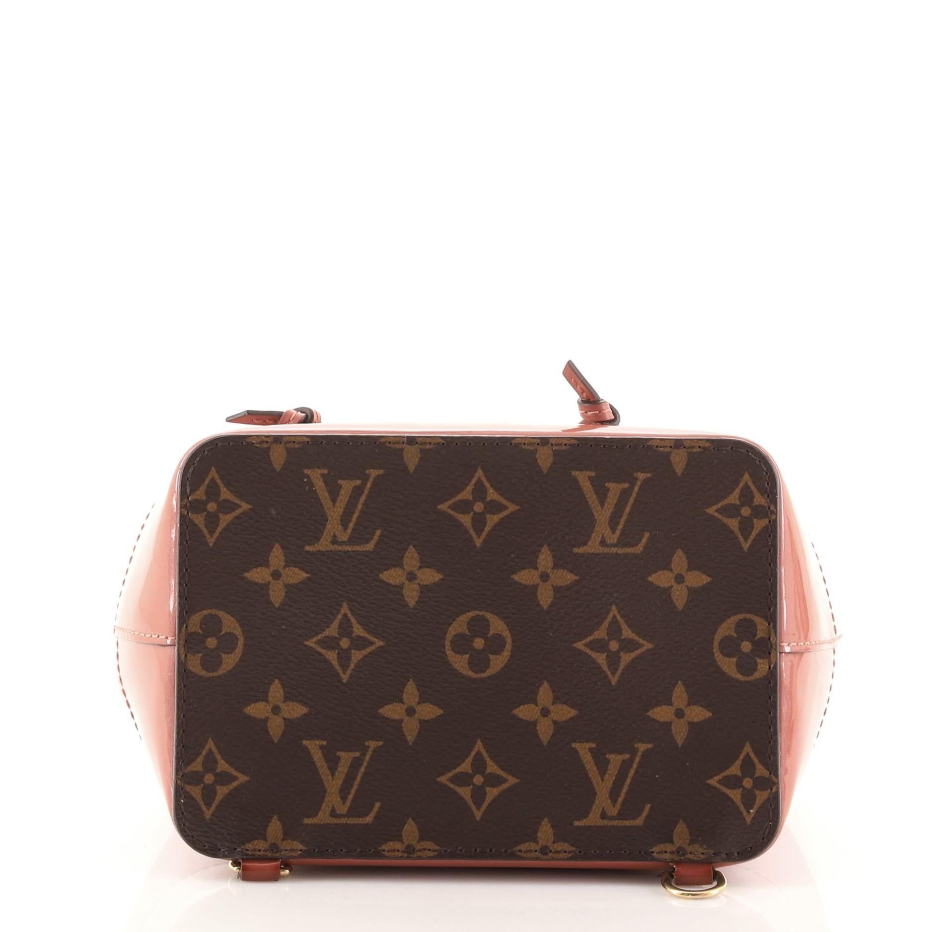 Brown Louis Vuitton Hot Springs Backpack Vernis with Monogram Canvas