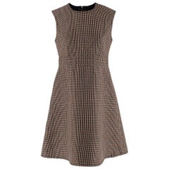 Louis Vuitton Houndstooth Wool Sleeveless Dress - Size US 6