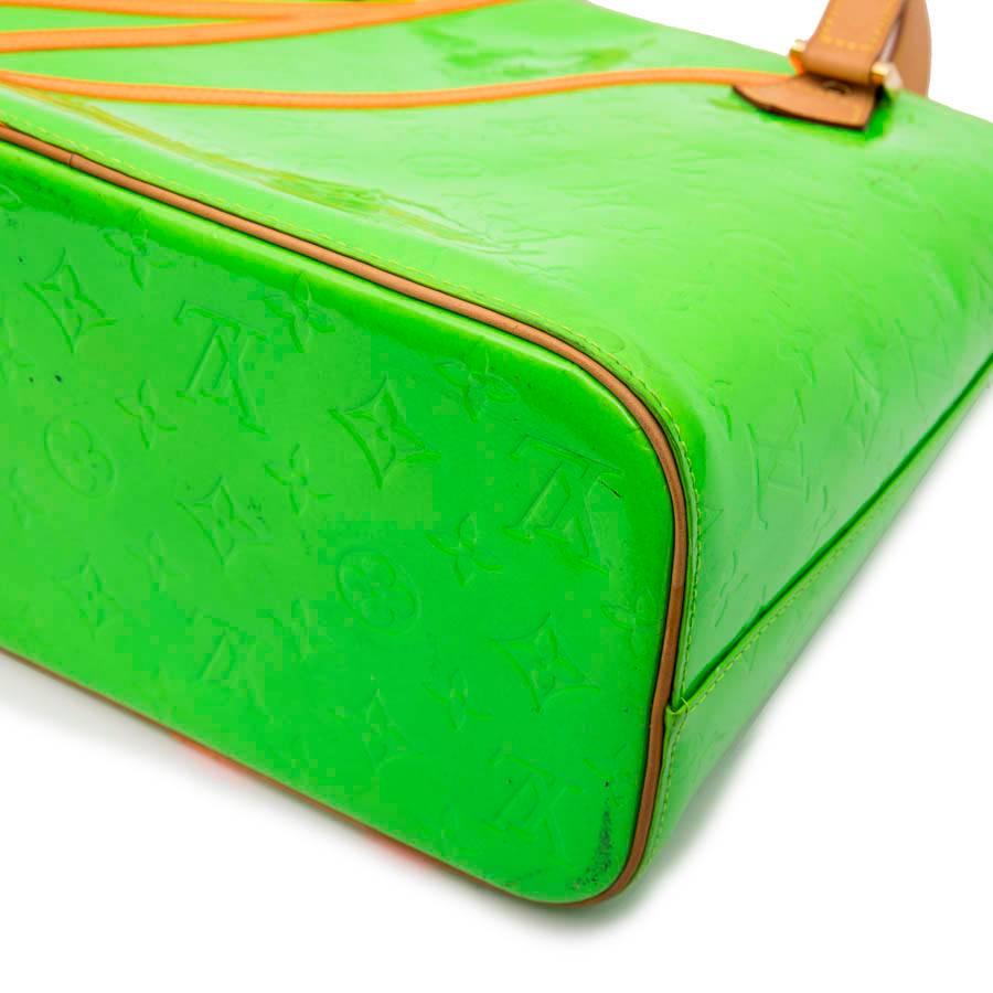 Women's LOUIS VUITTON 'Houston' Bag in Fluo Green Monogram Patent Leather