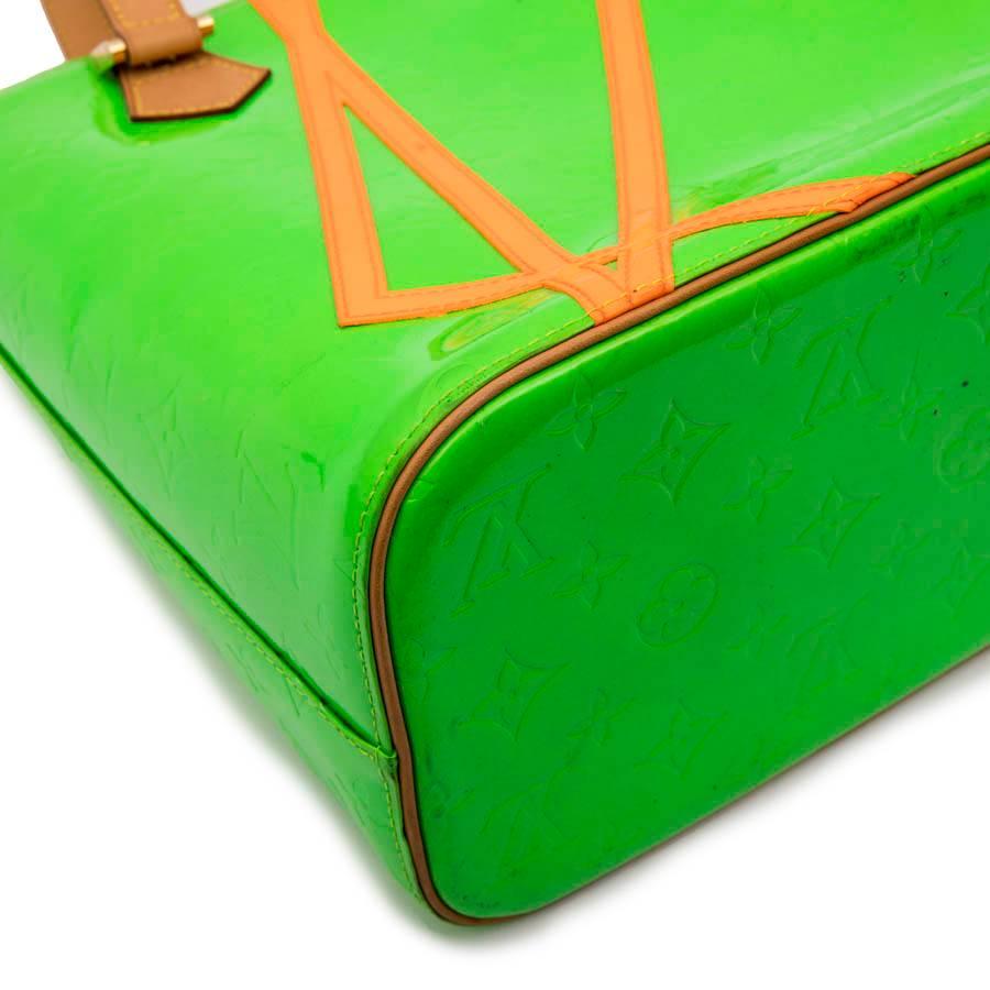LOUIS VUITTON 'Houston' Bag in Fluo Green Monogram Patent Leather 1
