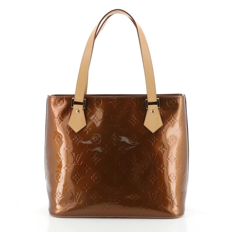 Brown Louis Vuitton Houston Handbag Monogram Vernis 