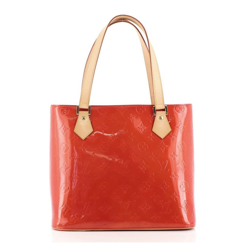 Red Louis Vuitton Houston Handbag Monogram Vernis