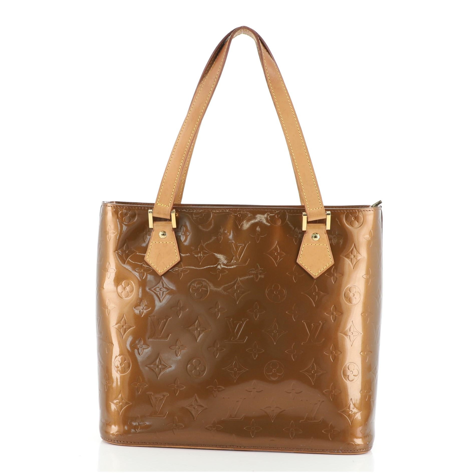 Louis Vuitton Houston Handbag Monogram Vernis In Good Condition In NY, NY