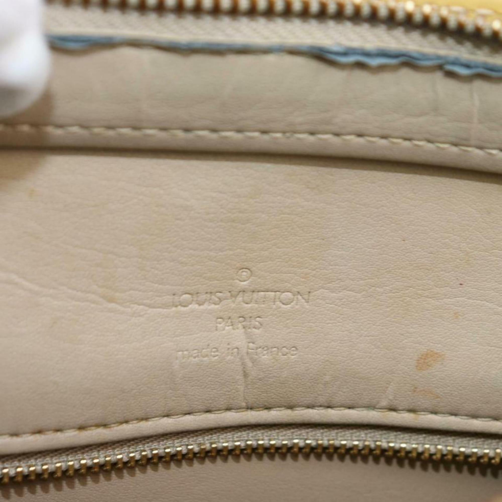Louis Vuitton Houston Monogram Vernis 870262 Beige Patent Leather Tote For Sale 6