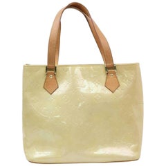 Vintage Louis Vuitton Houston Monogram Vernis 870262 Beige Patent Leather Tote