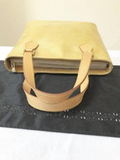 Louis Vuitton Houston Monogram Vernis Zip 229314 Yellow Patent Leather Tote