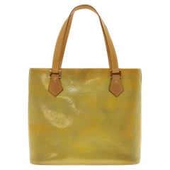 Louis Vuitton Houston Gelbes Lackleder Monogramm Umhängetasche 2000s