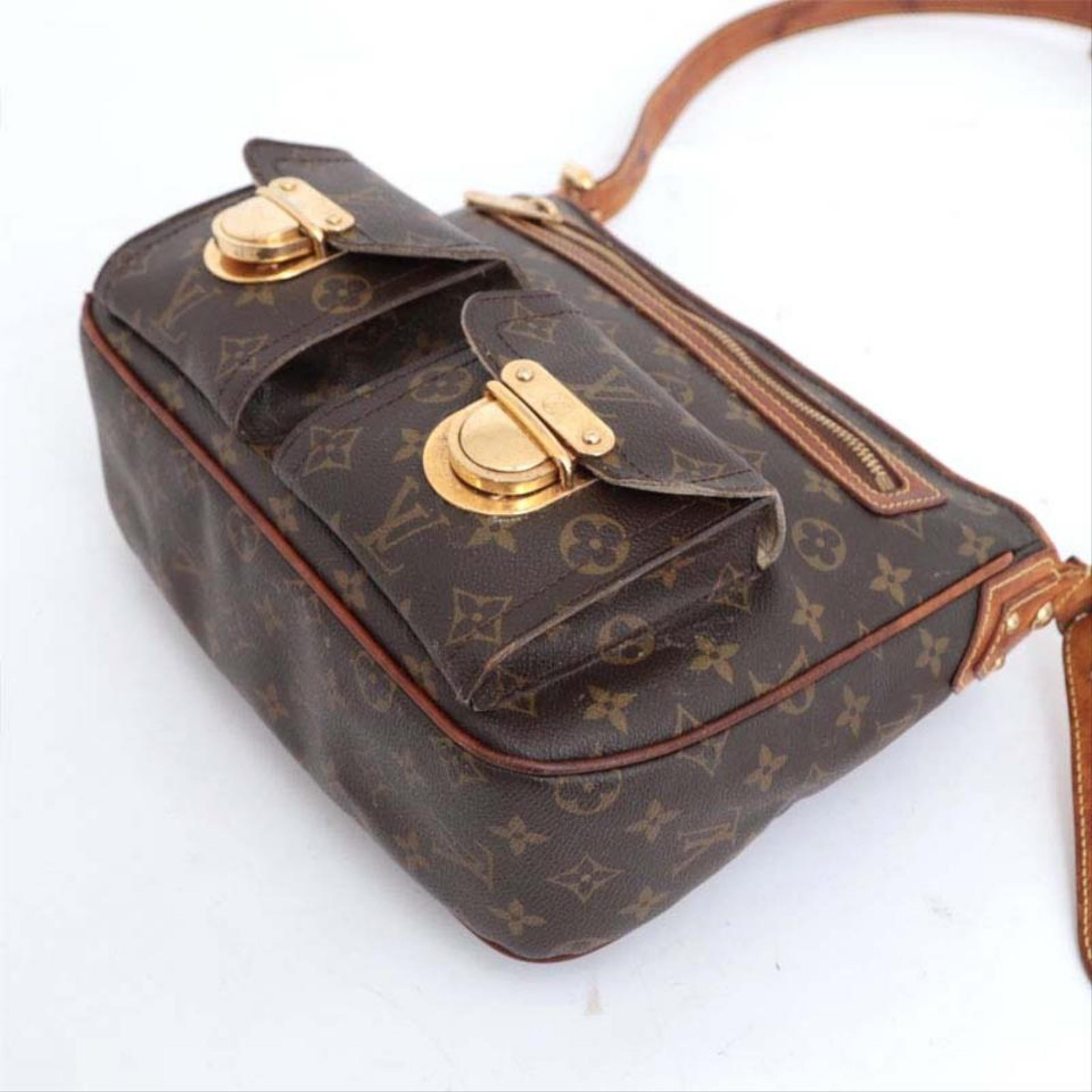 Louis Vuitton Hoxton Monogram Gm 230432 Brown Coated Canvas Messenger Bag For Sale 2