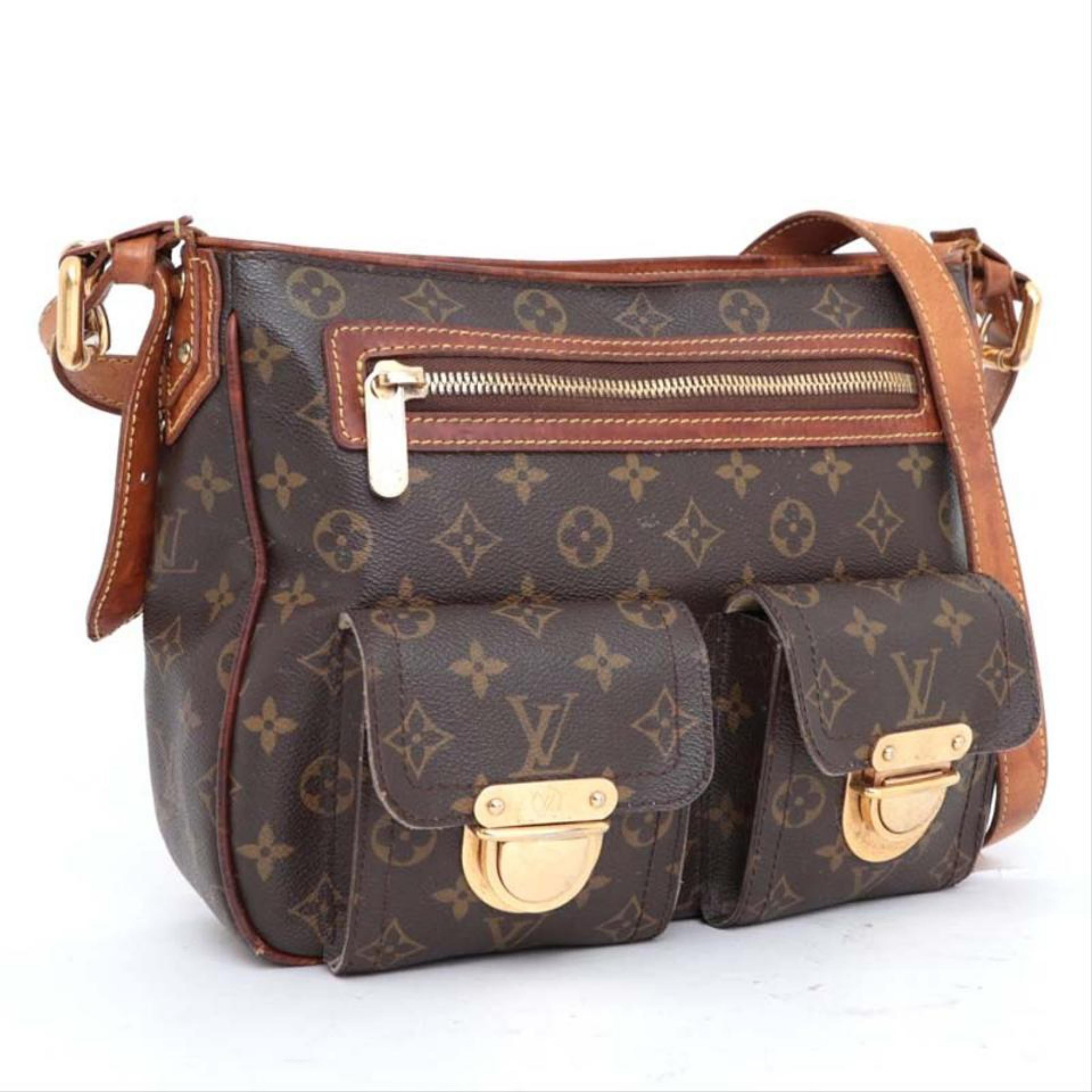Louis Vuitton Hoxton Monogram Gm 230432 Brown Coated Canvas Messenger Bag For Sale 4