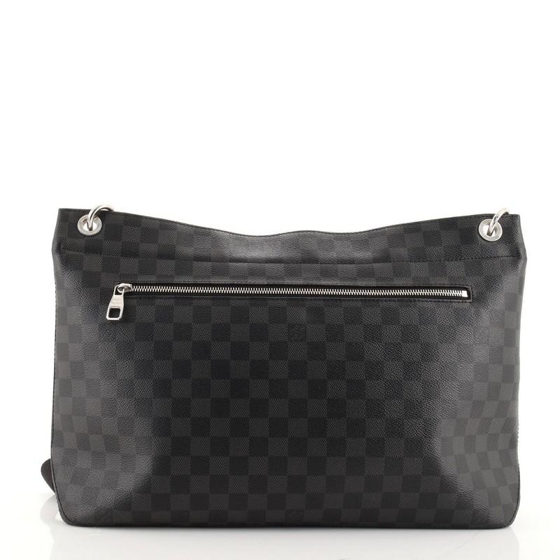Black Louis Vuitton Hunter Handbag Damier Graphite