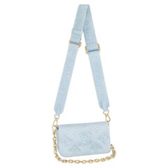 Louis Vuitton Ice Blue Bubblegram Wallet On Strap