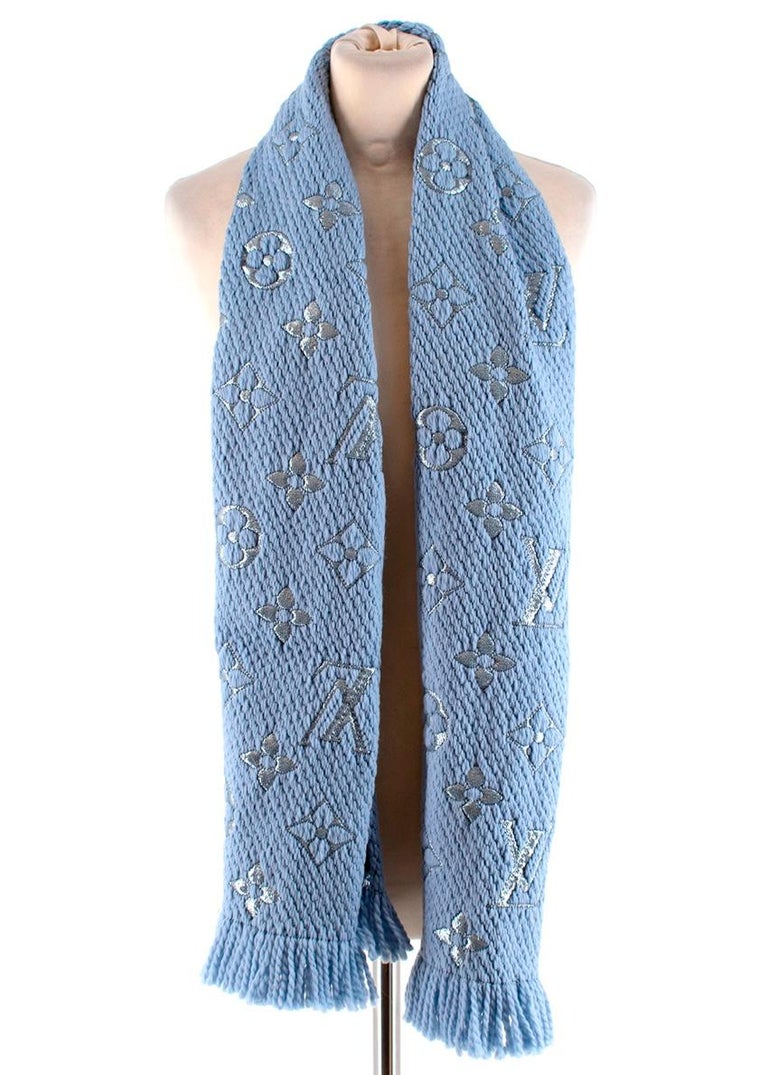Louis Vuitton Logomania Shine Wool Scarf Wool Scarf - Silver Scarves and  Shawls, Accessories - LOU788072