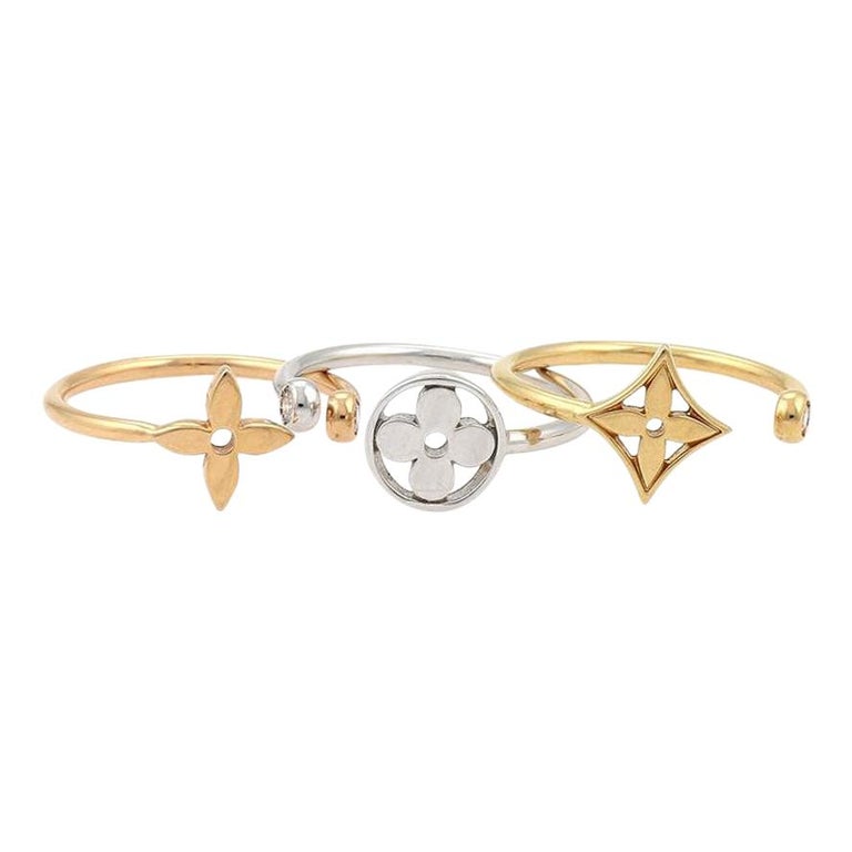 Louis Vuitton B Blossom Ring, Yellow Gold, White Gold, Onyx And