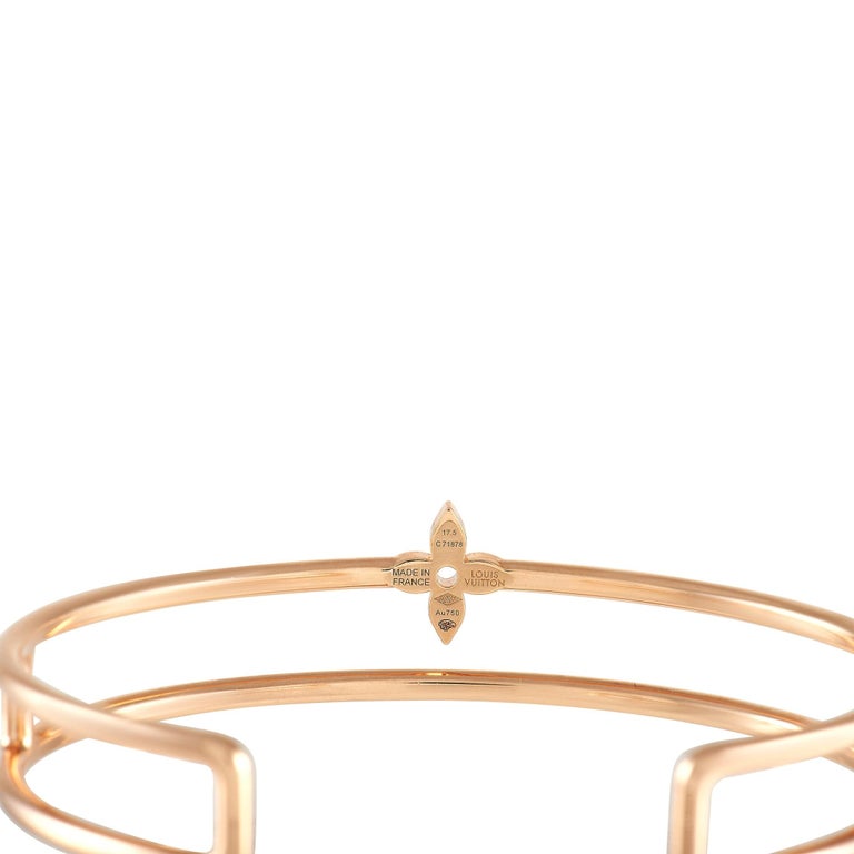 Louis Vuitton Idylle Blossom 18K Rose Gold 1.17 Ct Diamond Cuff Bracelet  For Sale at 1stDibs