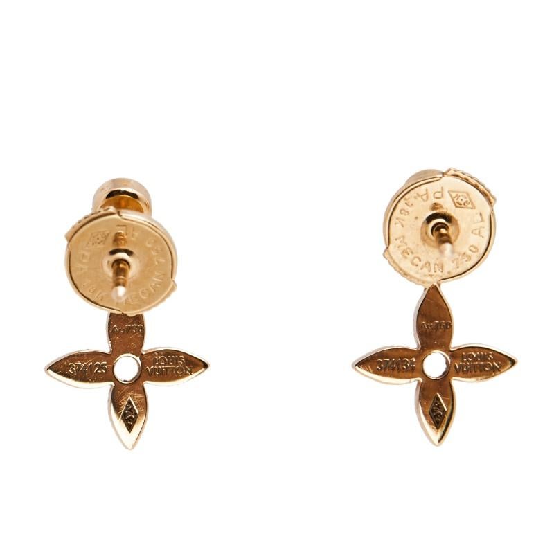 louis vuitton rose gold earrings