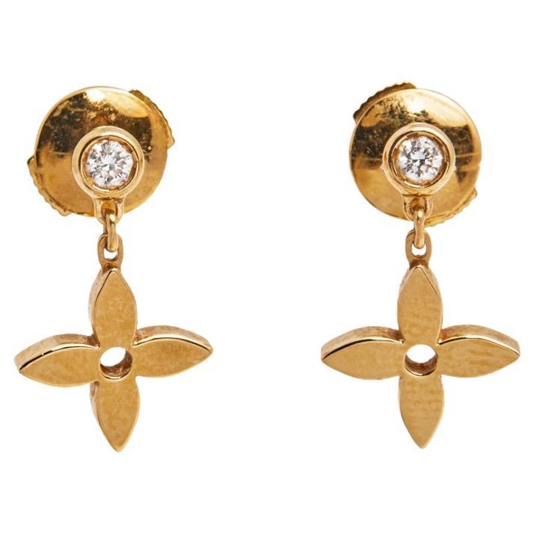 louis vuitton rose gold earrings