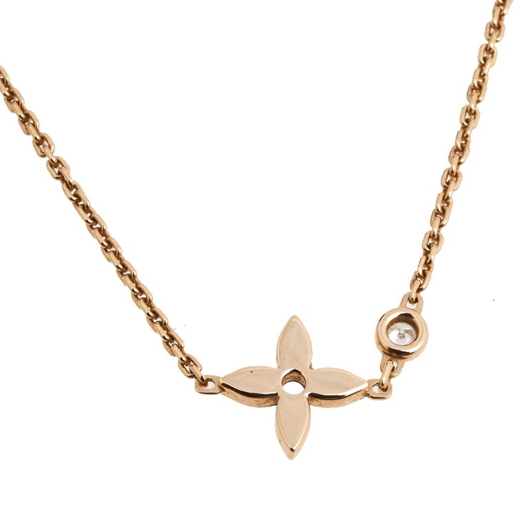 Louis Vuitton 18K Diamond Idylle Blossom Pendant Necklace - 18K