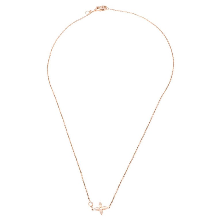 Louis Vuitton Idylle Blossom Diamond 18K Rose Gold Pendant