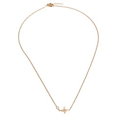 Louis Vuitton, collier pendentif fleur d'Idylle en or rose 18 carats et diamants