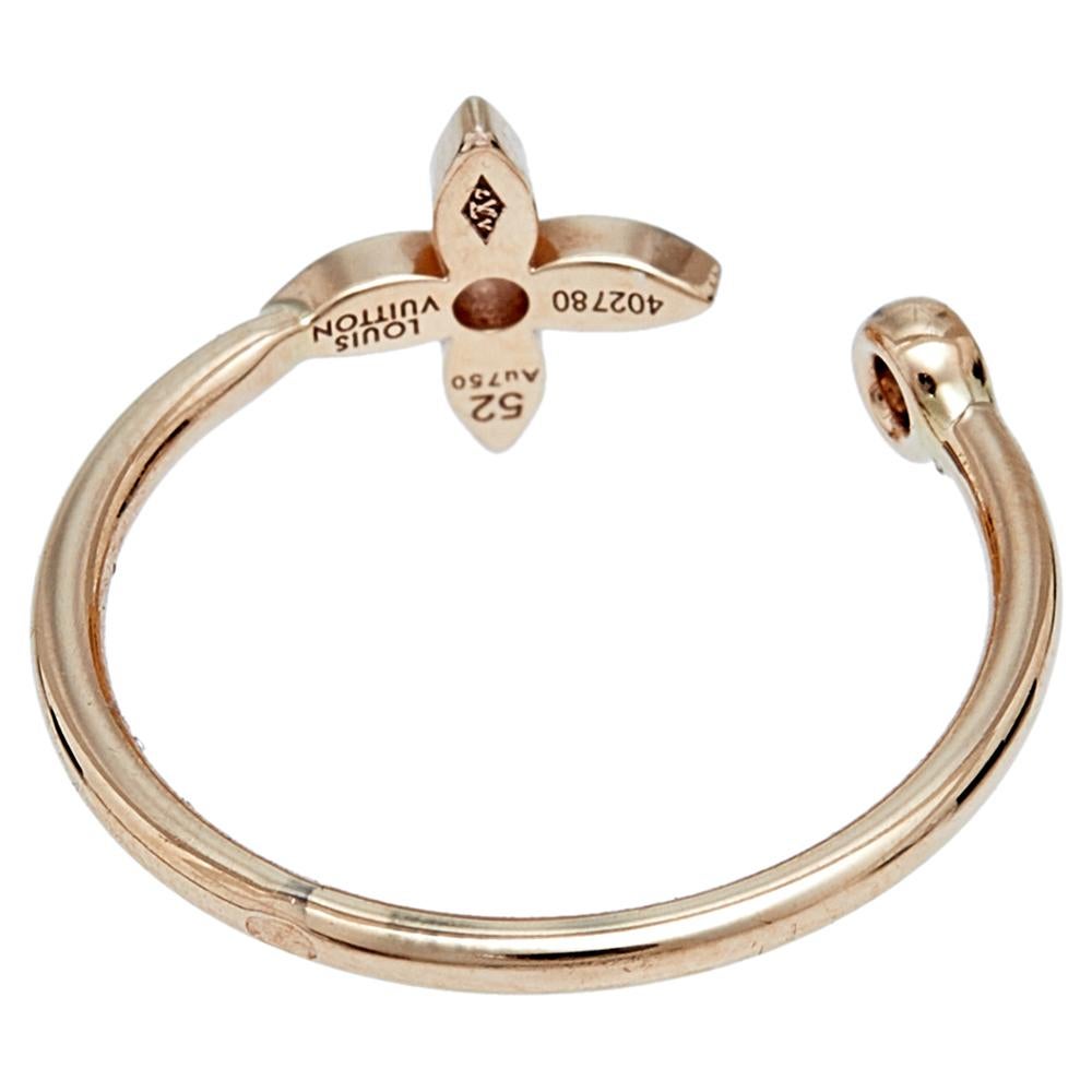 Louis Vuitton Idylle Blossom Diamond 18K Three Tone Gold Set of 3 Rings Size 52 7
