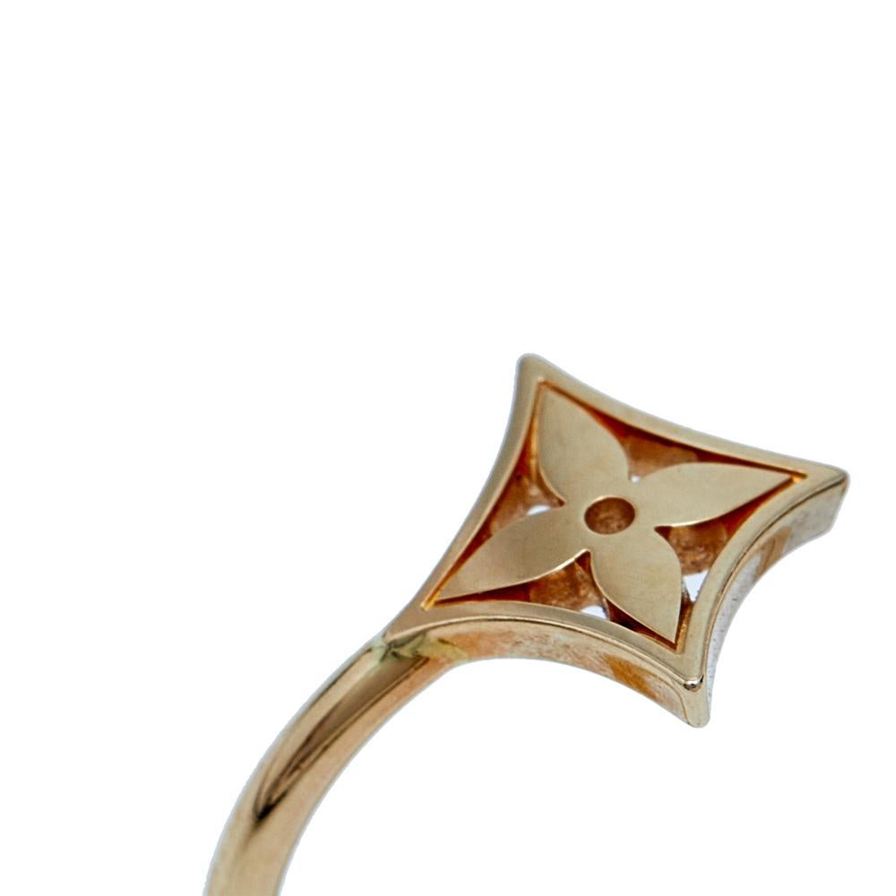 Louis Vuitton Idylle Blossom Diamond 18K Three Tone Gold Set of 3 Rings Size 52 3