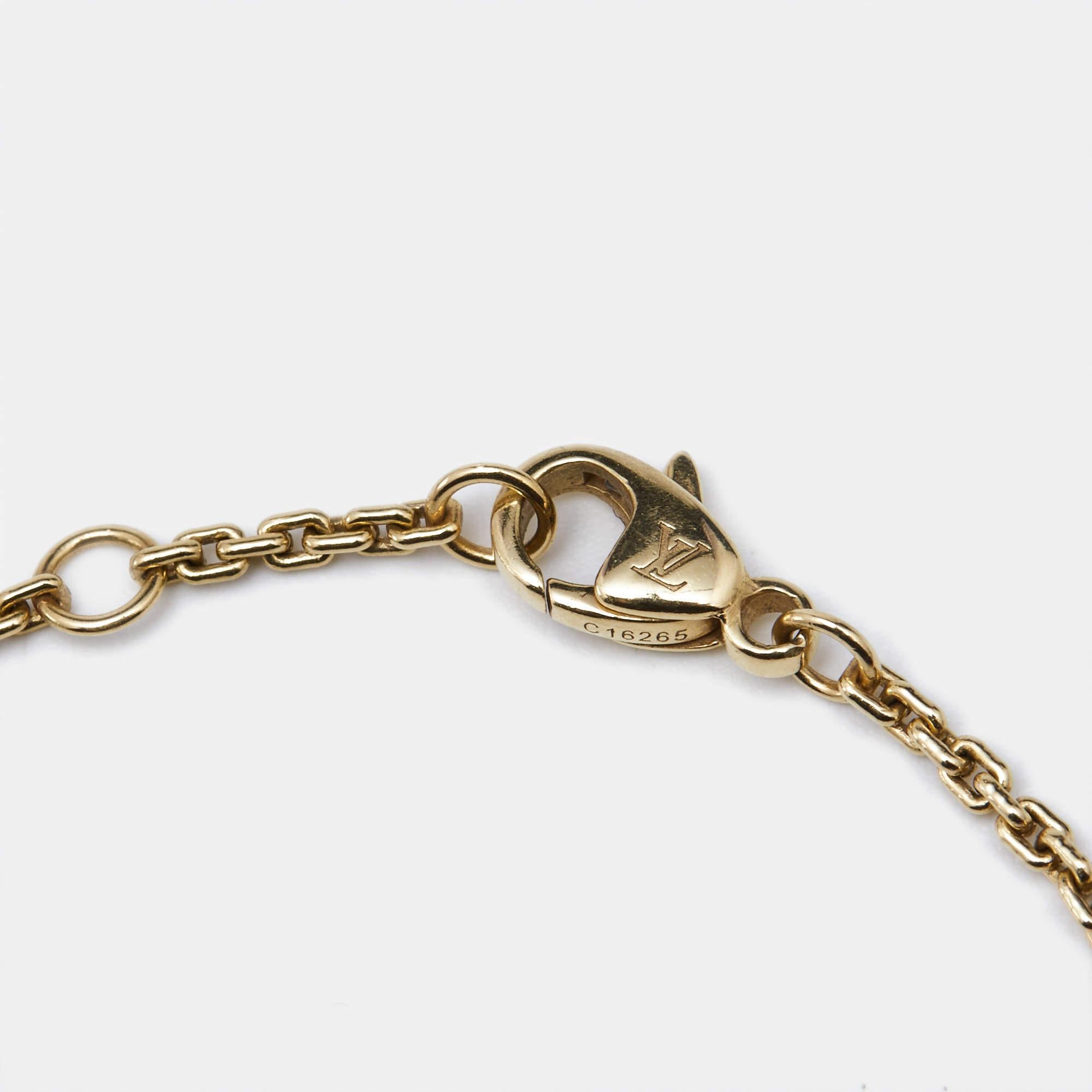 Women's Louis Vuitton Idylle Blossom Diamond 18k Yellow Gold Bracelet