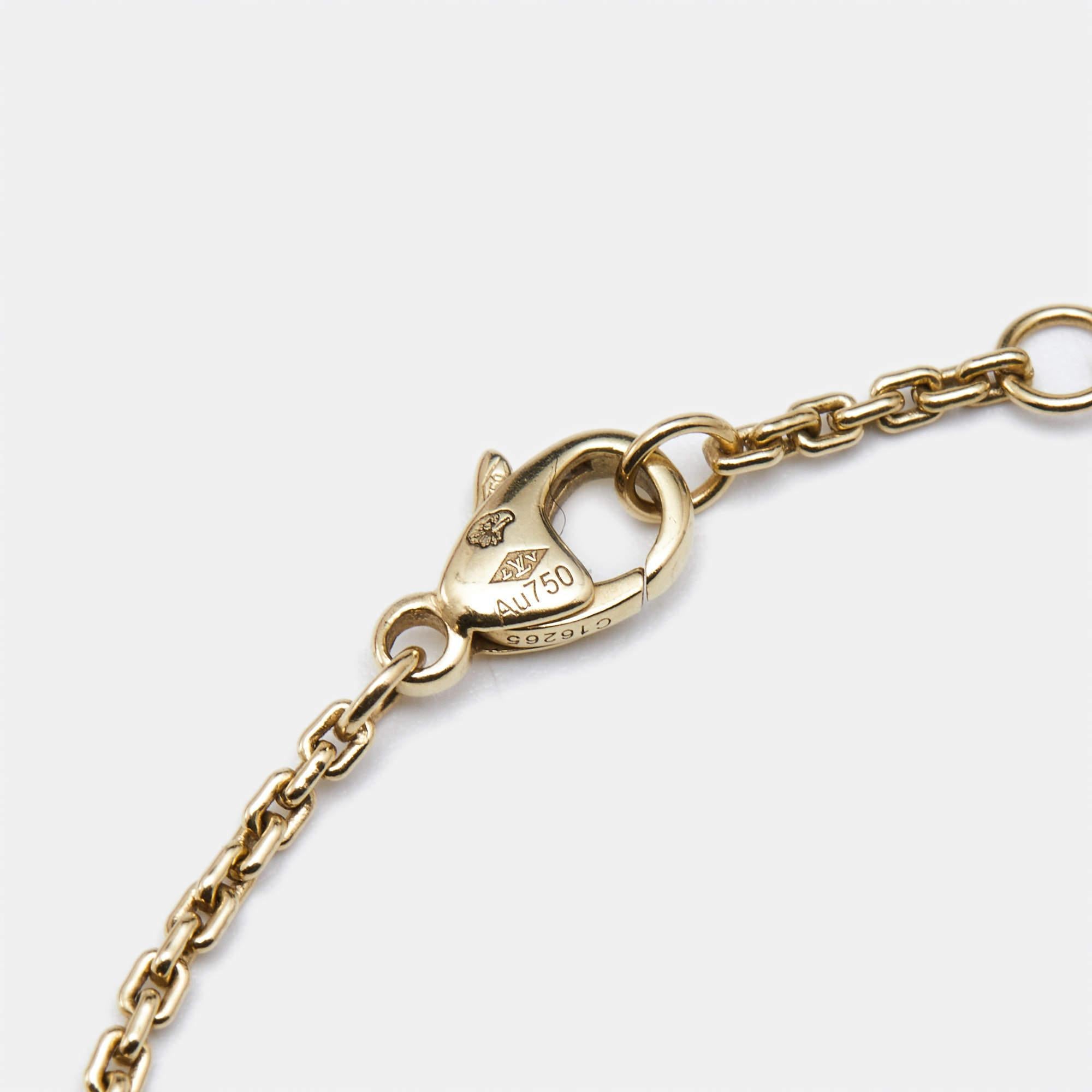Louis Vuitton Idylle Blossom Diamond 18k Yellow Gold Bracelet 1