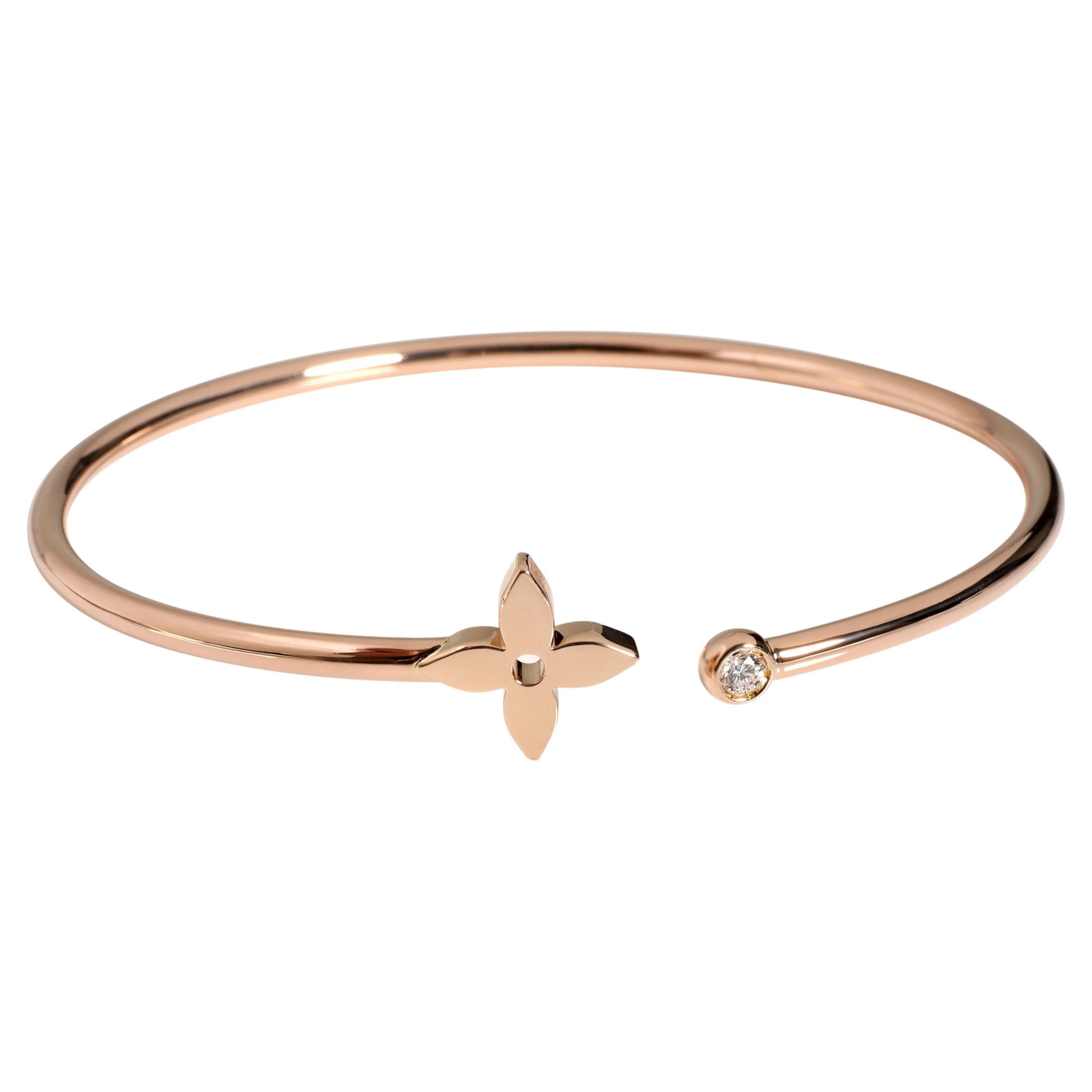 Louis Vuitton Color Blossom Open Bangle, Pink Gold, White Gold, Pink Opal and Diamonds. Size S