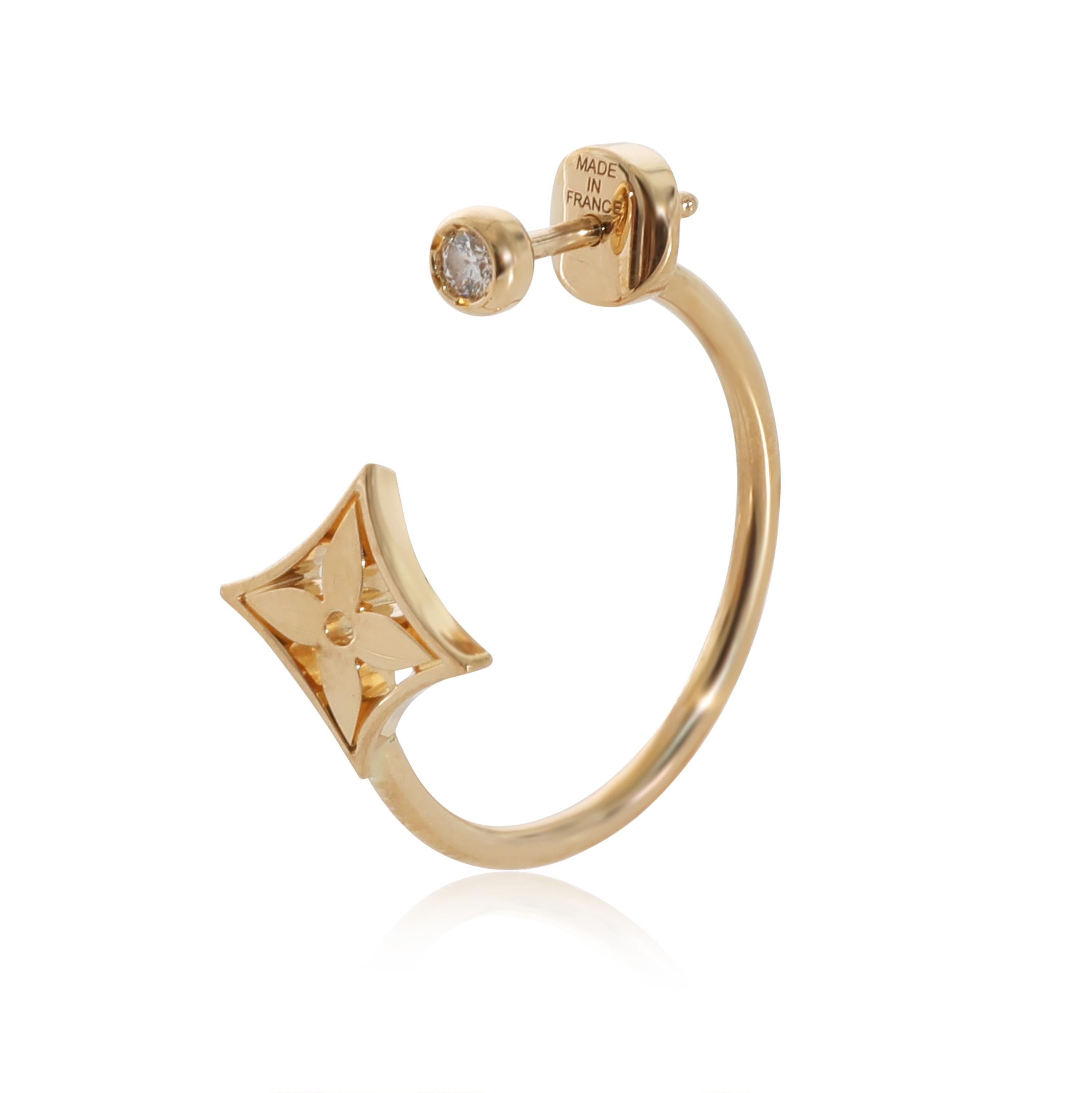 Louis Vuitton Idylle-Blumen-Diamant-Ohrring aus 18 Karat Gelbgold 0,04 Karat im Zustand „Hervorragend“ in New York, NY