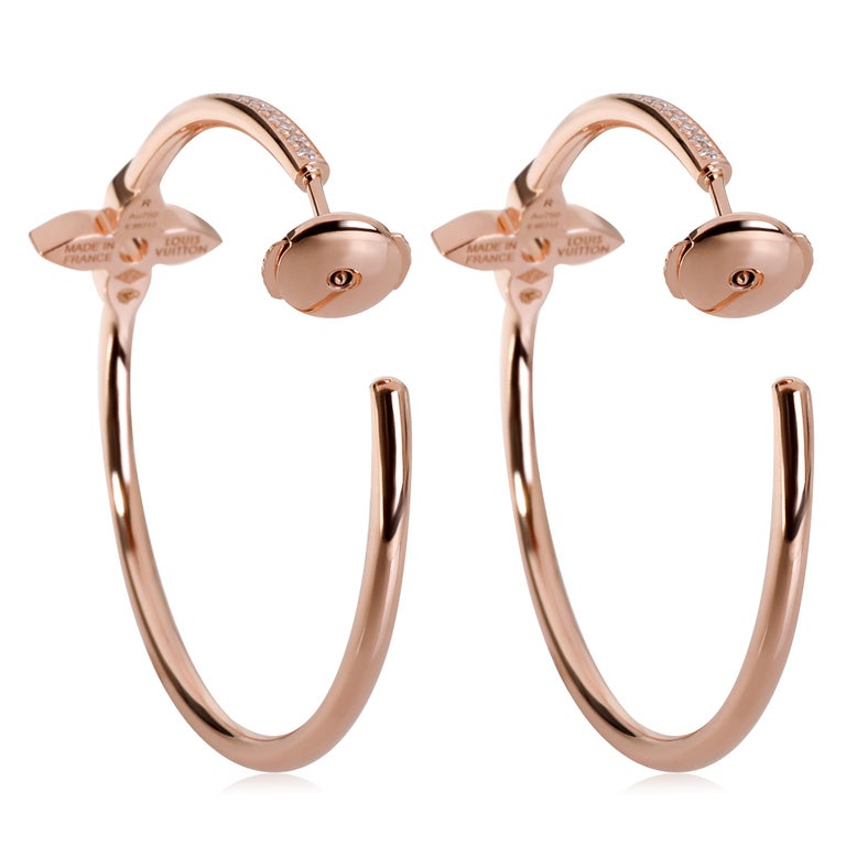 Louis Vuitton Louis Vuitton Idylle Blossom 18k Rose Gold 0.61 Ct. Tw.  Diamond Hoops in White
