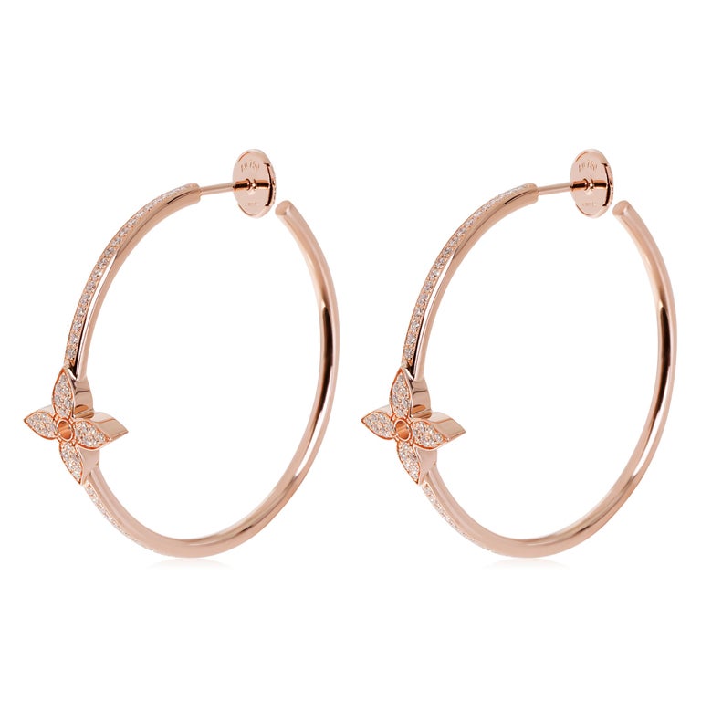 Idylle Blossom Hoops, Pink Gold and Diamonds - Luxury Pink