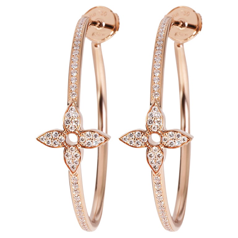 Louis Vuitton Gold Metal LV Louise Hoop Earrings Available For Immediate  Sale At Sotheby's