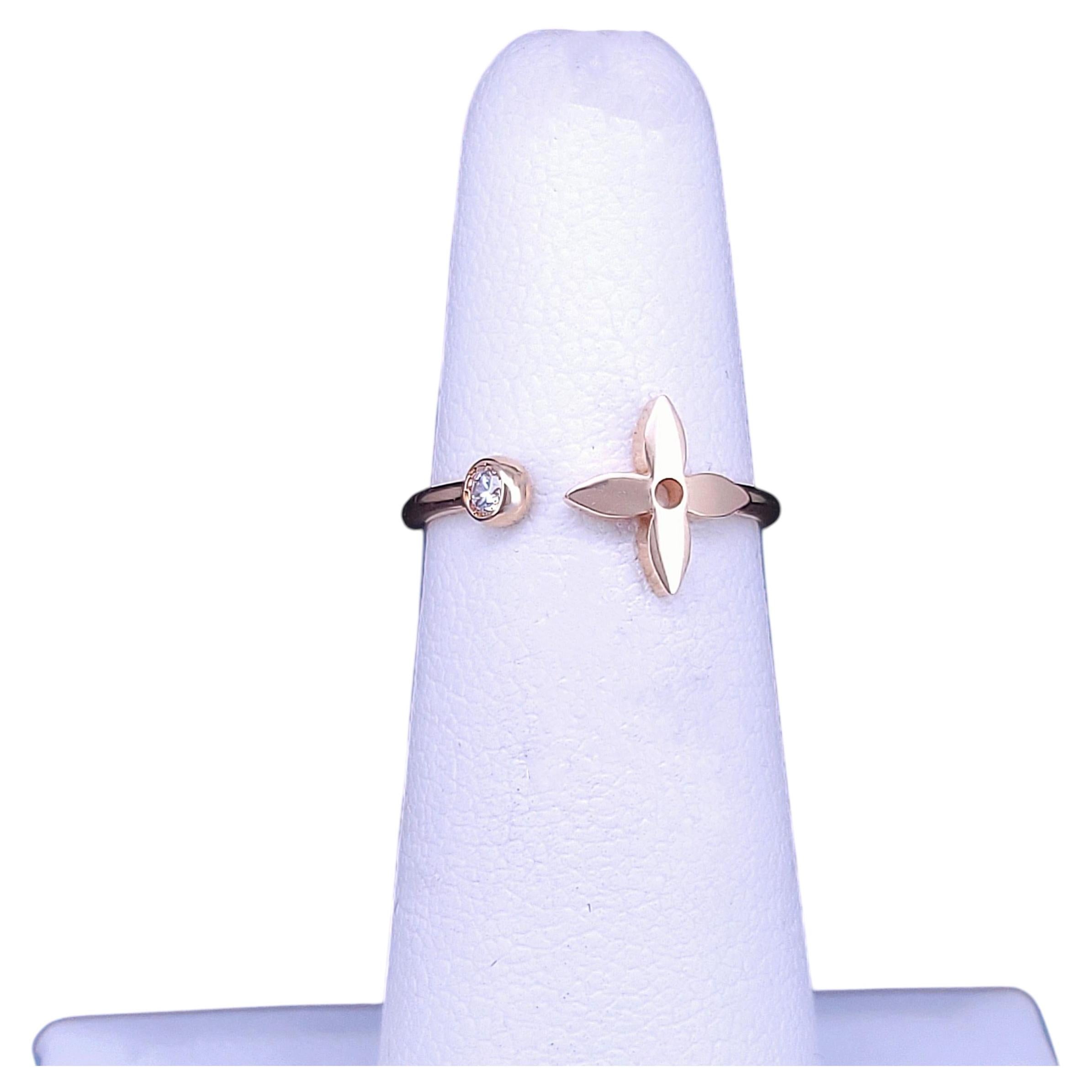 Louis Vuitton Idylle Blossom Ring in 18K Rose Gold, Size 4.25