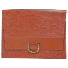 Louis Vuitton Iena Large Fold Over 867089 Brown Leather Clutch