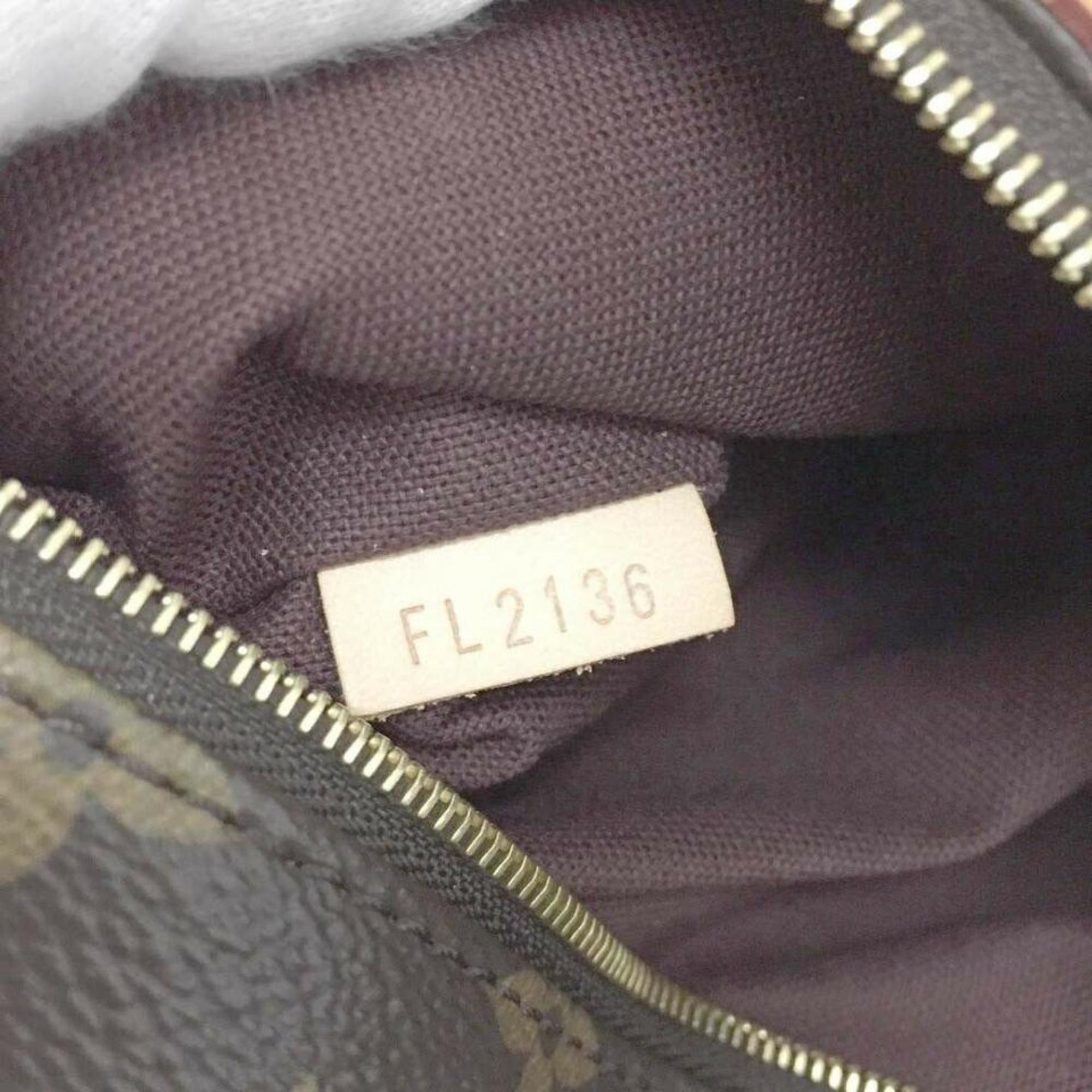Black Louis Vuitton Iena Monogram Pm Zip Tote 870371 Brown Coated Canvas Shoulder Bag For Sale