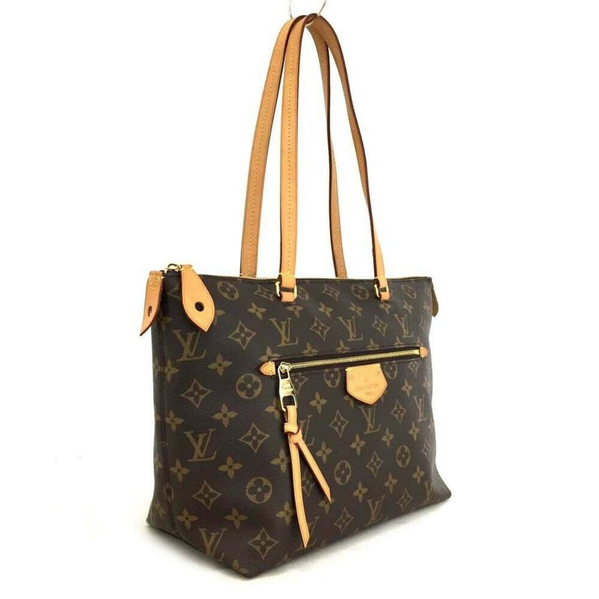 Louis Vuitton Iena Monogram Pm Zip Tote 870371 Brown Coated Canvas Shoulder Bag For Sale 4