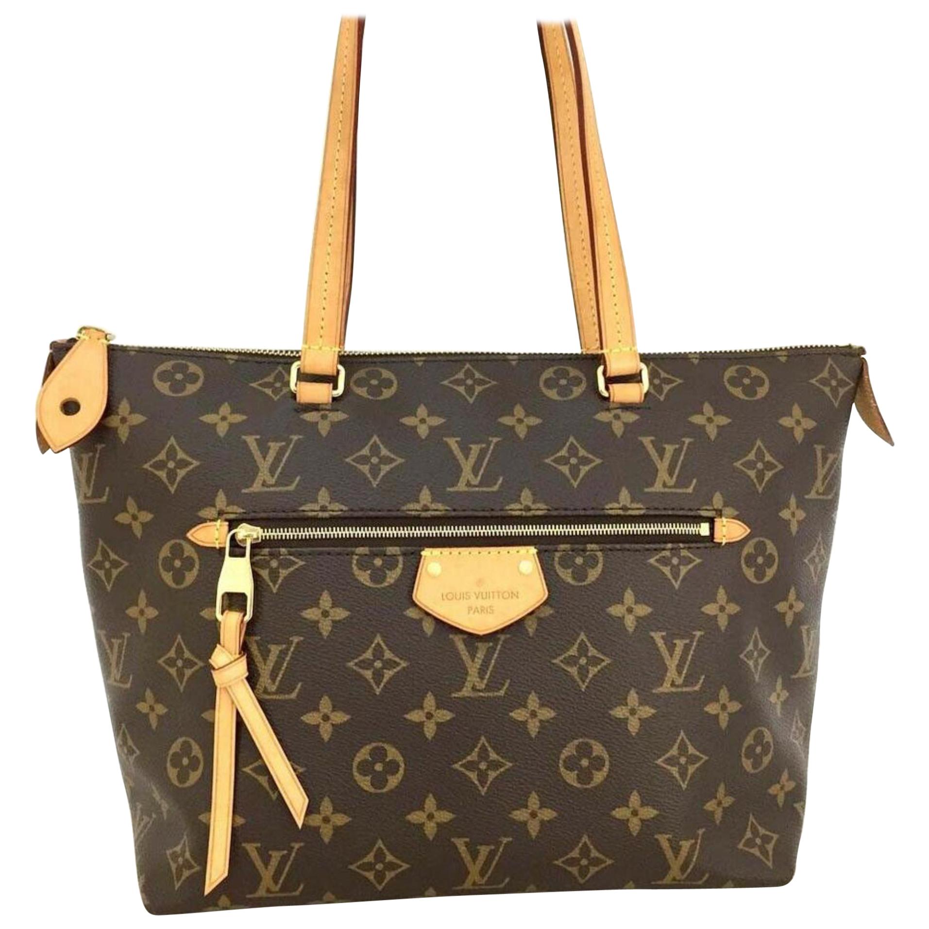 Louis Vuitton Iena Monogram Pm Zip Tote 870371 Brown Coated Canvas Shoulder Bag For Sale