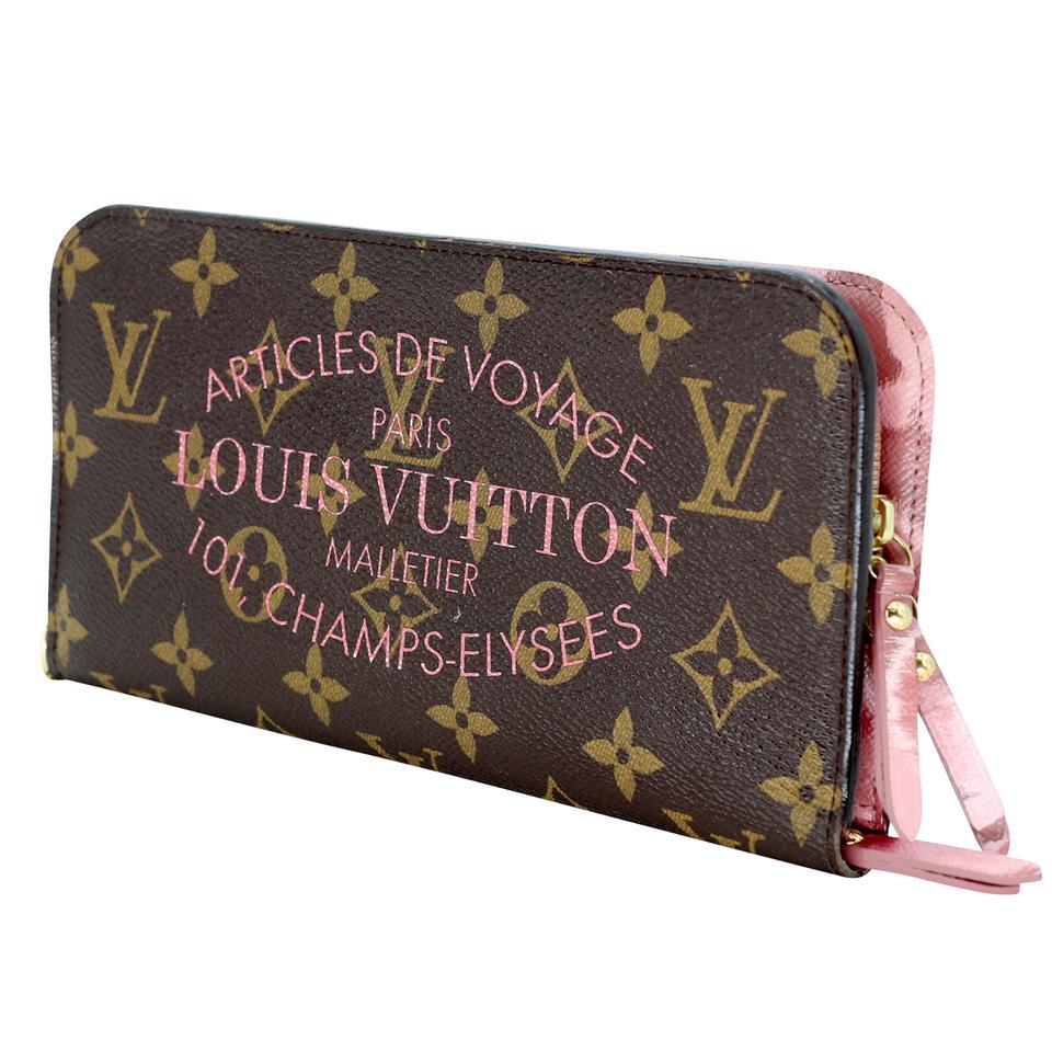 If you are bored with the same old Plain Jane wallet, Louis Vuitton's Ikat Articles de Voyage Wallet can help you break free! This limited-edition wallet with gold logo hardware is crafted from monogram coated canvas with a pink 